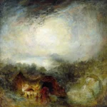The Evening of the Deluge by J. M. W. Turner, a living room wall art print for refined interiors