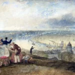 View of London from Greenwich by J. M. W. Turner, an office wall art print for refined interiors