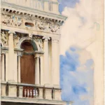 A Corner of the Library in Venice by John Singer Sargent, an office wall art print for refined interiors