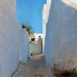 A Moroccan Street Scene by John Singer Sargent, an office wall art print for refined interiors