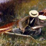 An Out of Doors Study by John Singer Sargent, a living room wall art print for refined interiors