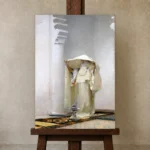 John Singer Sargent Fumée d’ambre Gris (Smoke of Ambergris) Living Room Wall Art Print displayed on a studio easel