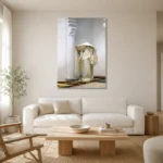John Singer Sargent Fumée d’ambre Gris (Smoke of Ambergris) Living Room Wall Art Print styled in a refined neutral interior