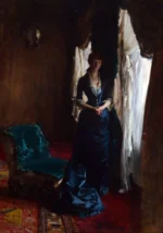 Madame Paul Escudier (Louise Lefevre) by John Singer Sargent, a living room wall art print for refined interiors
