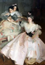Mrs Carl Meyer And Her Children by John Singer Sargent, a kids room wall art print for refined interiors