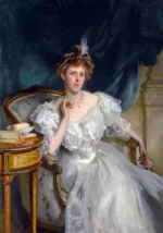 Mrs. William George Raphael by John Singer Sargent, a living room wall art print for refined interiors