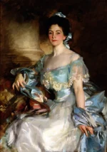 Portrait Of Mrs A Lawrence Rotch by John Singer Sargent, a living room wall art print for refined interiors