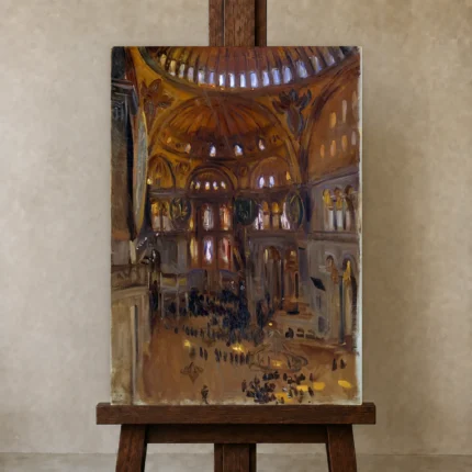 Premium Wall Art Dikey  Html Edition – FAMOUS2407266 shown in Studio Easel