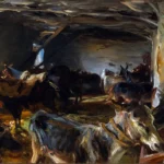 Stable at Cuenca by John Singer Sargent, a living room wall art print for refined interiors