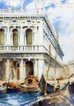 The Libreria by John Singer Sargent, a living room wall art print for refined interiors
