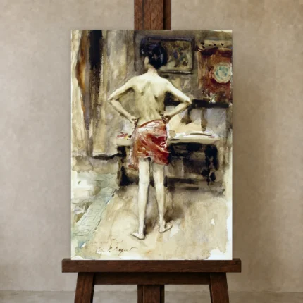 Premium Wall Art Dikey  Html Edition – FAMOUS2407271 shown in Studio Easel