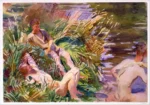 Tommies Bathing by John Singer Sargent, a bedroom wall art print for refined interiors