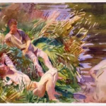 Tommies Bathing by John Singer Sargent, a bedroom wall art print for refined interiors