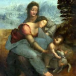 The Virgin and Child with St. Anne by Leonardo da Vinci, a kids room wall art print for refined interiors