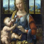 Madonna of the Carnation by Leonardo da Vinci, a living room wall art print for refined interiors
