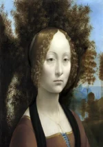 Ginevra de’ Benci (obverse) by Leonardo da Vinci, a living room wall art print for refined interiors