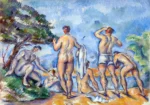 Bathers by Paul Cézanne, a bedroom wall art print for refined interiors