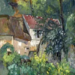 House of Père Lacroix by Paul Cézanne, a living room wall art print for refined interiors
