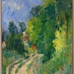 La Route tournante en sous-bois by Paul Cézanne, a living room wall art print for refined interiors