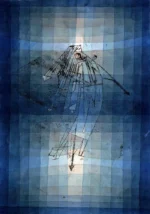 Dance of Moth by Paul Klee, an office wall art print for refined interiors