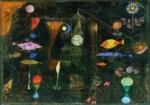 Fish Magic by Paul Klee, an office wall art print for refined interiors