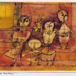 Children and Dog by Paul Klee, a kids room wall art print for refined interiors