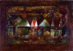 Night Feast by Paul Klee, a dining room wall art print for refined interiors