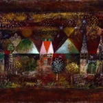 Night Feast by Paul Klee, a dining room wall art print for refined interiors