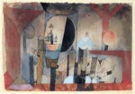Ohne Titel (Der Mañ der Reise) by Paul Klee, an office wall art print for refined interiors