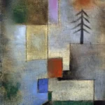 Small Picture of Fir Trees by Paul Klee, an office wall art print for refined interiors