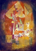 The Man Under the Pear Tree by Paul Klee, an office wall art print for refined interiors