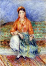 Algerian Girl by Pierre-Auguste Renoir, a living room wall art print for refined interiors