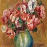 Anemones (Anémones) by Pierre-Auguste Renoir, a kitchen wall art print for refined interiors