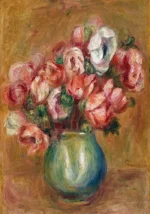 Anemones (Anémones) by Pierre-Auguste Renoir, a kitchen wall art print for refined interiors