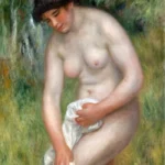 Bather Drying Herself (Baigneuse s’essuyant) by Pierre-Auguste Renoir, a bedroom wall art print for refined interiors