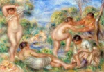 Bathing Group by Pierre-Auguste Renoir, a bedroom wall art print for refined interiors