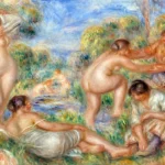 Bathing Group by Pierre-Auguste Renoir, a bedroom wall art print for refined interiors