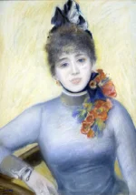 Caroline Rémy by Pierre-Auguste Renoir, a living room wall art print for refined interiors