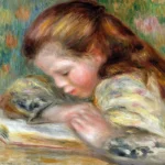 Child Reading (Enfant lisant) by Pierre-Auguste Renoir, a kids room wall art print for refined interiors