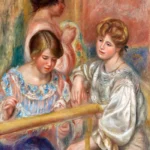 Embroiderers (Les Brodeuses) by Pierre-Auguste Renoir, a living room wall art print for refined interiors