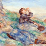 Grape Gatherers (Vendangeuses) by Pierre-Auguste Renoir, a kitchen wall art print for refined interiors