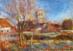 L’église À Essoyes by Pierre-Auguste Renoir, a living room wall art print for refined interiors