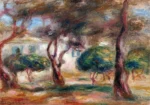 Le Jardin Des Collettes by Pierre-Auguste Renoir, a living room wall art print for refined interiors
