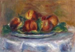 Peaches on a Plate by Pierre-Auguste Renoir, a kitchen wall art print for refined interiors