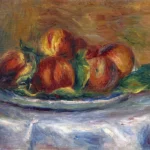 Peaches on a Plate by Pierre-Auguste Renoir, a kitchen wall art print for refined interiors
