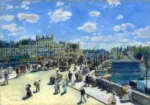 Pont Neuf, Paris by Pierre-Auguste Renoir, a living room wall art print for refined interiors