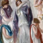 Scène antique, femmes en péplum by Pierre-Auguste Renoir, a living room wall art print for refined interiors