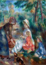 The Apple Seller by Pierre-Auguste Renoir, a kitchen wall art print for refined interiors