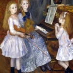 The Daughters of Catulle Mendès by Pierre-Auguste Renoir, a kids room wall art print for refined interiors