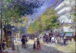 The Grands Boulevards by Pierre-Auguste Renoir, a living room wall art print for refined interiors